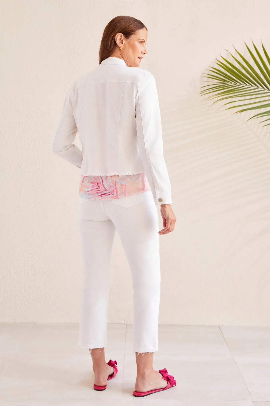 BUTTON-UP JACKET WITH RAW EDGE HEM-White sold by Tribal product image thumbnail 4