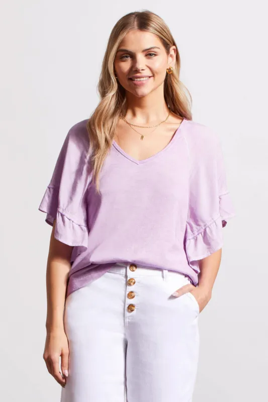 RAGLAN TOP WITH DOUBLE FRILL-Iris sold by Tribal