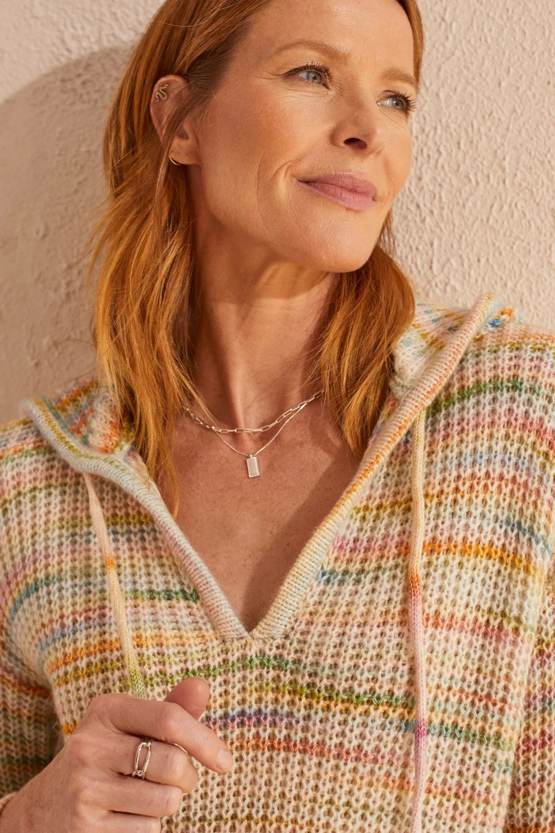 HOODED SWEATER WITH KANGAROO POCKET-Mutedclay sold by Tribal product image thumbnail 2