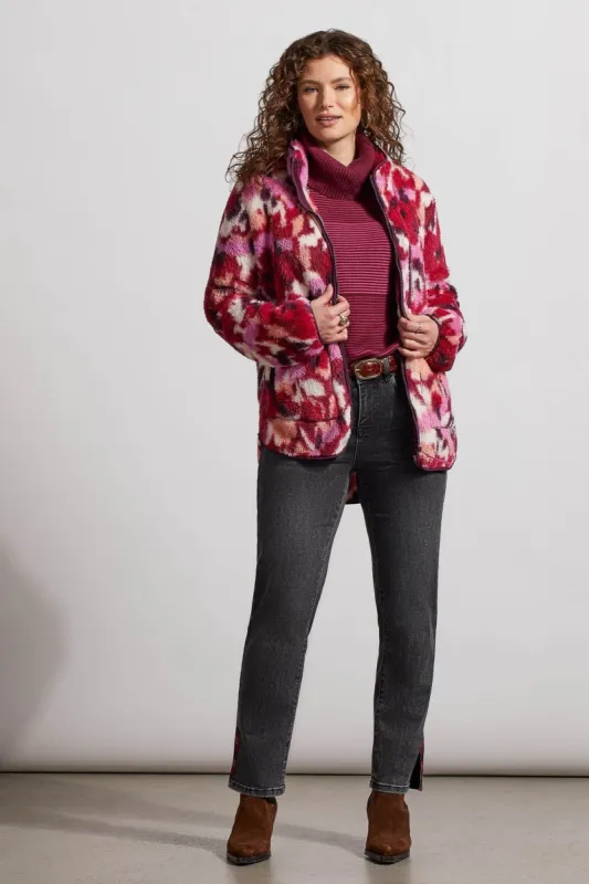 AUDREY EMBROIDERED SIDE SLIT STRAIGHT LEG JEANS-Stone black made by Tribal