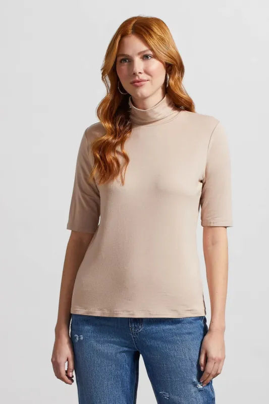 FRENCH TERRY ELBOW SLEEVE TOP-Cashmere sold by Tribal