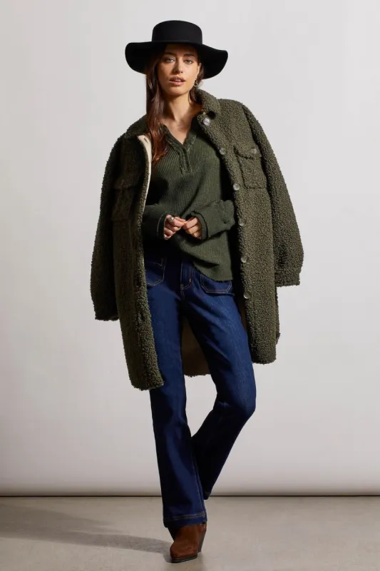 BONDED SHEARLING JACKET WITH POCKETS-Cedar sold by Tribal