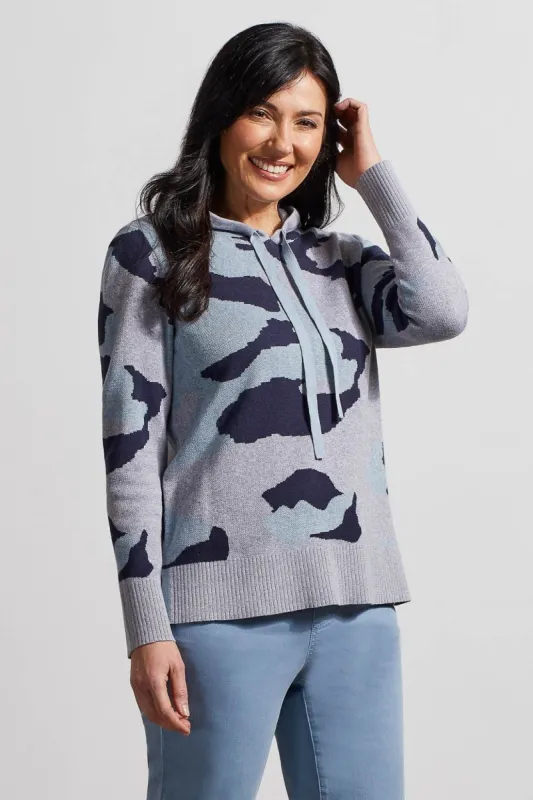 COTTON CAMO HOODED SWEATER-H.bluestone sold by Tribal