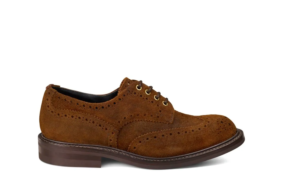 Bourton Country Shoe - Ridge Waxed Suede sold by Tricker's