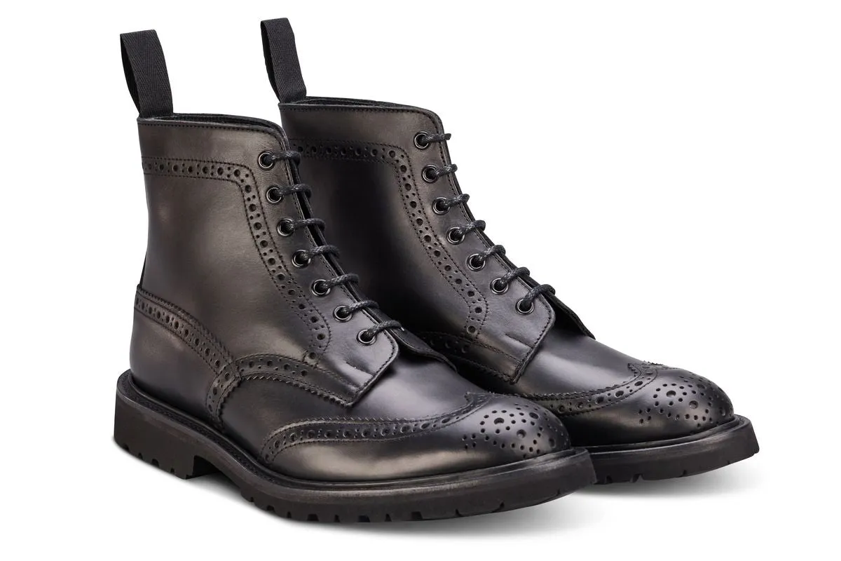 Stow Country Boot - Black Waxy Hidro sold by Tricker's product image thumbnail 3