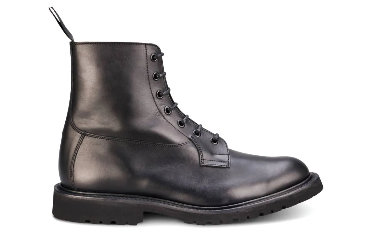 Burford Country Boot - Black Waxy Hidro sold by Tricker's