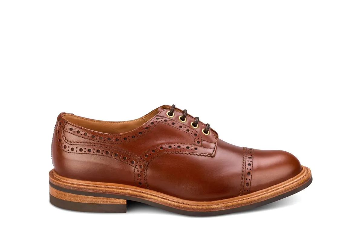 7047 - Men's Derby ToeCap Brogue - Beechnut Antique sold by Tricker's