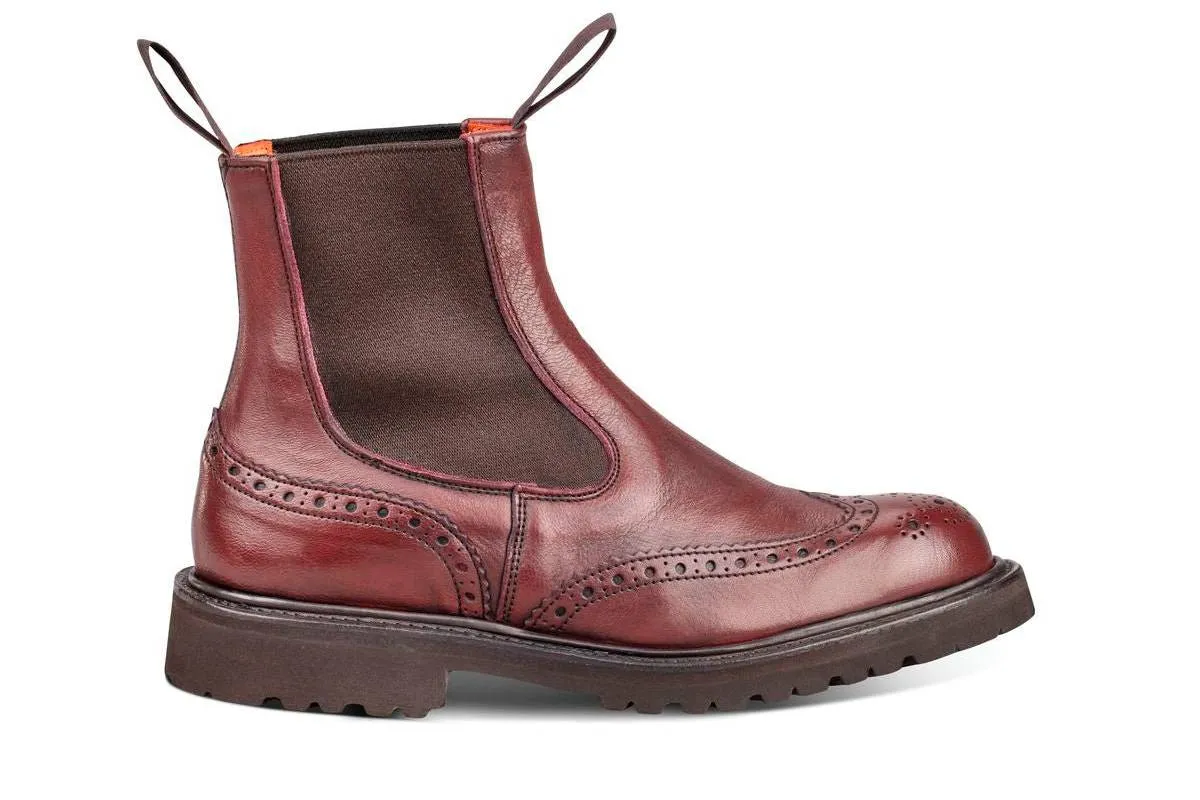 Silvia Country Dealer Boot - Olivvia Deerskin - Burgundy sold by Tricker's