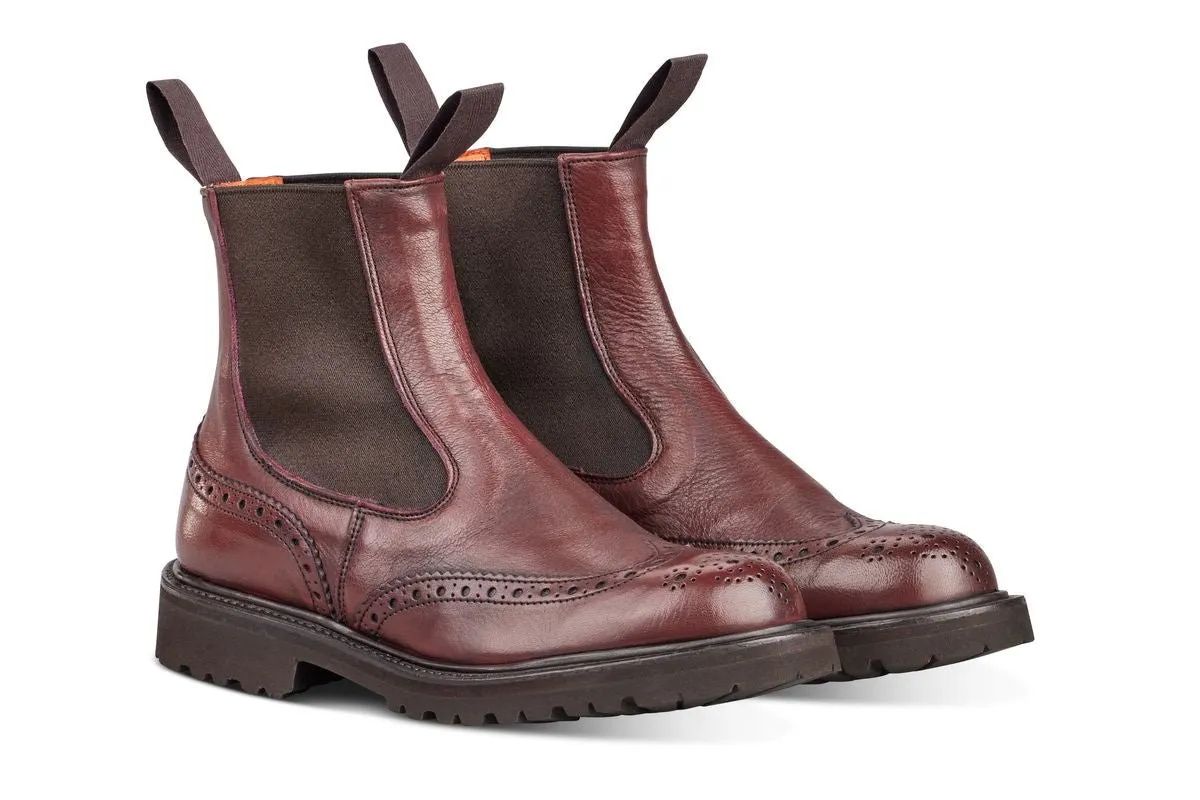 Silvia Country Dealer Boot - Olivvia Deerskin - Burgundy sold by Tricker's product image thumbnail 3
