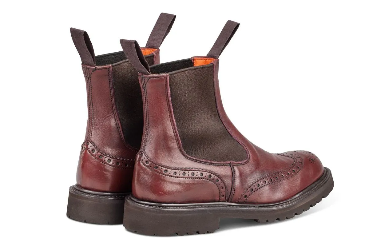 Silvia Country Dealer Boot - Olivvia Deerskin - Burgundy sold by Tricker's product image thumbnail 4