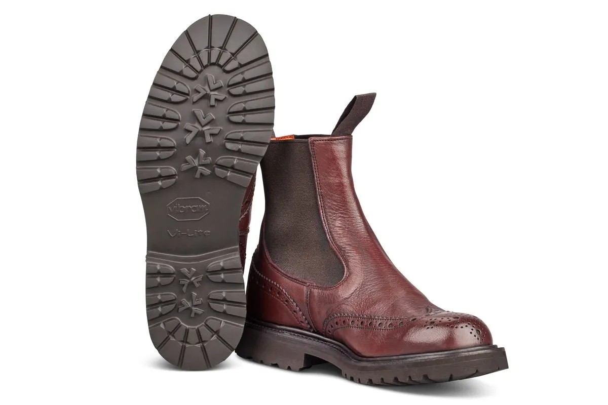 Silvia Country Dealer Boot - Olivvia Deerskin - Burgundy sold by Tricker's product image thumbnail 5