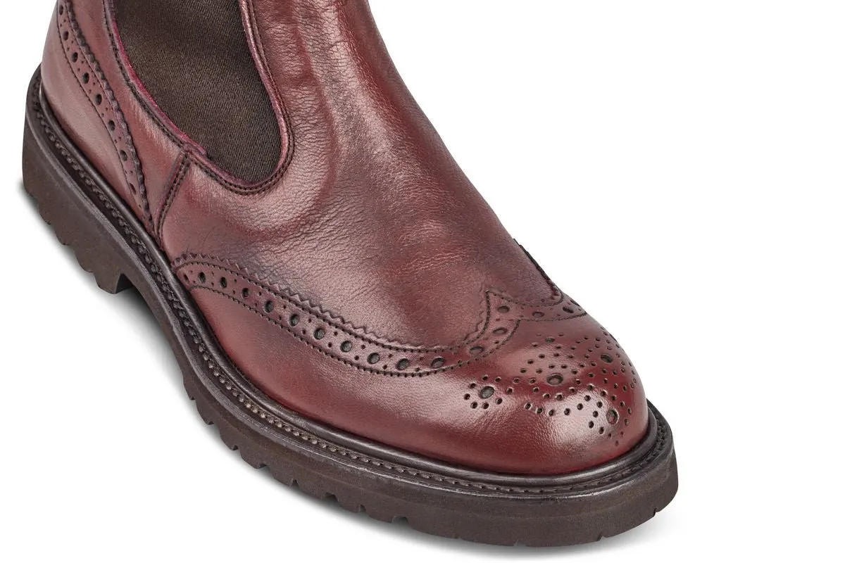 Silvia Country Dealer Boot - Olivvia Deerskin - Burgundy sold by Tricker's product image thumbnail 2