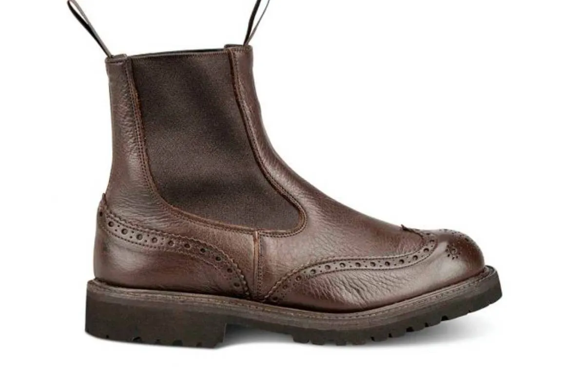 Silvia Country Dealer Boot - Olivvia Deerskin - Brown sold by Tricker's