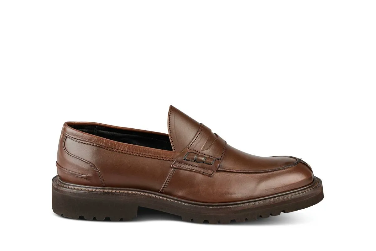 Eva Penny Loafer - Espresso Burnished sold by Tricker's
