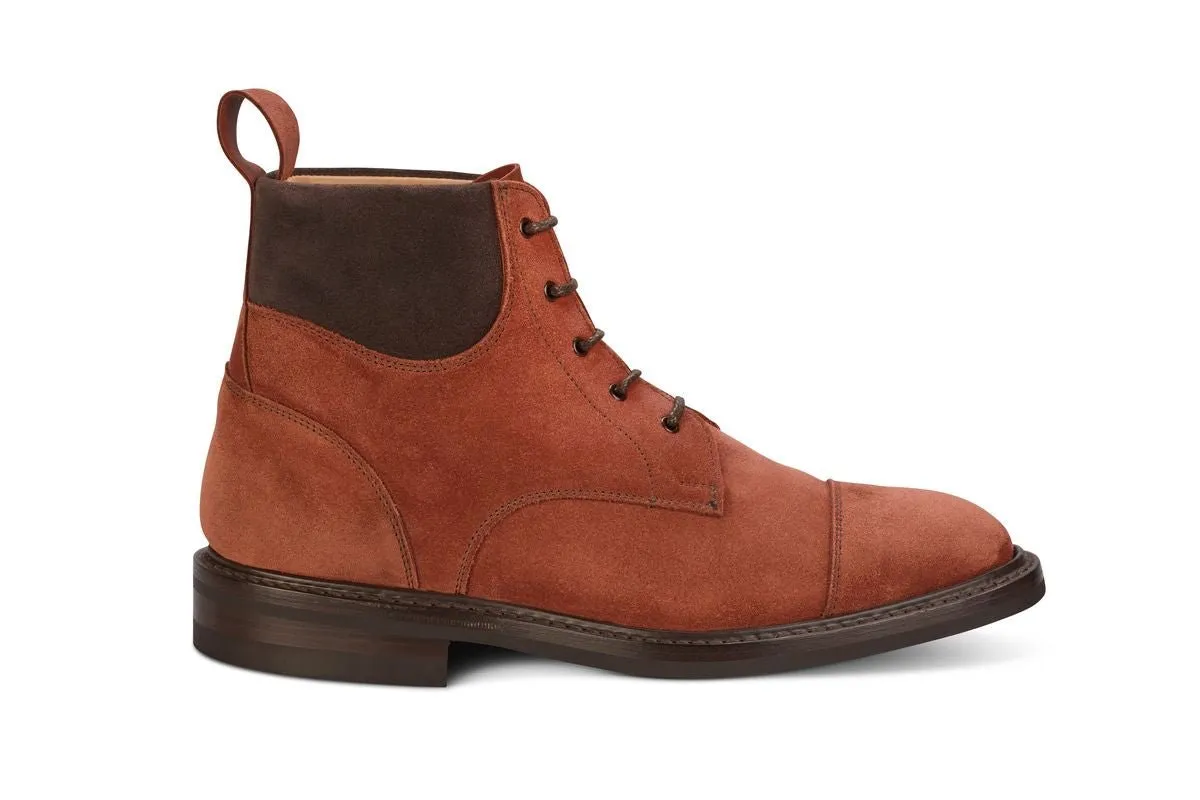Charles Padded Boot - Cligio (Cherry) Castorino Suede sold by Tricker's