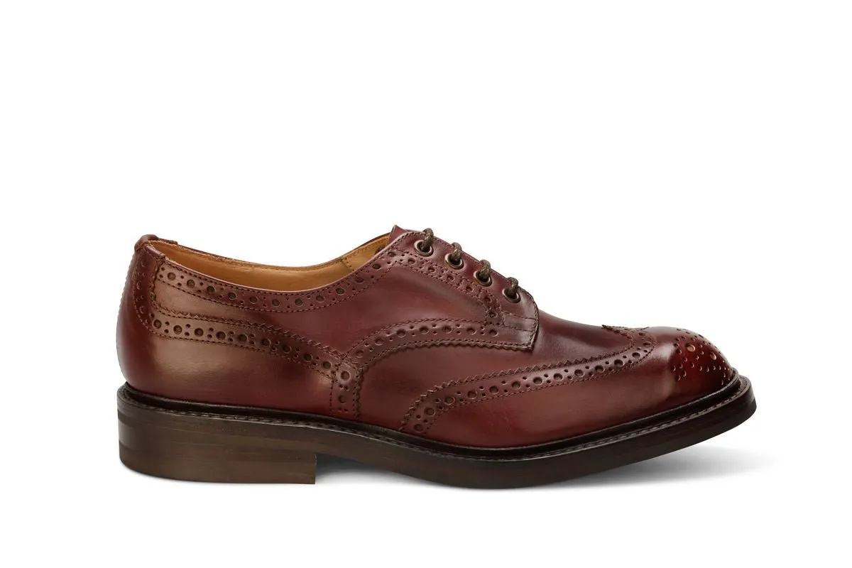 Bourton Country Shoe - Burgundy Burnished sold by Tricker's