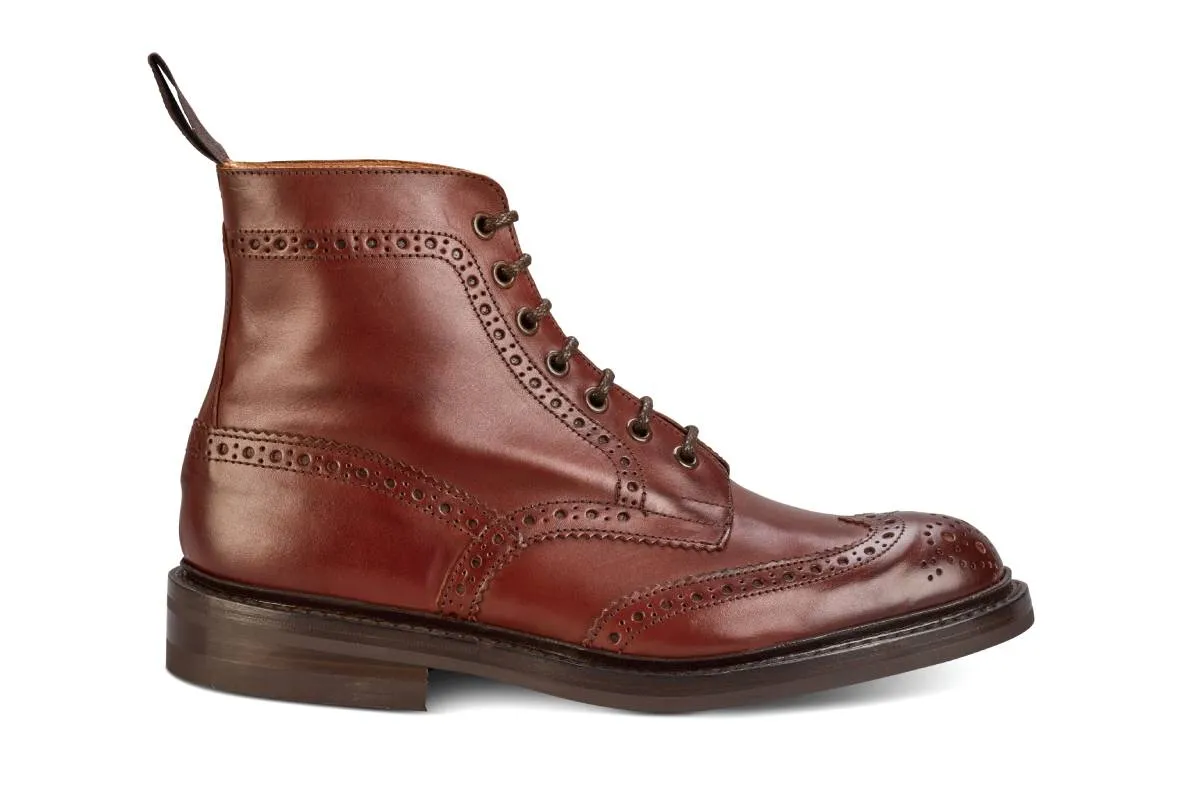 Stow Country Boot - Burgundy Burnished sold by Tricker's
