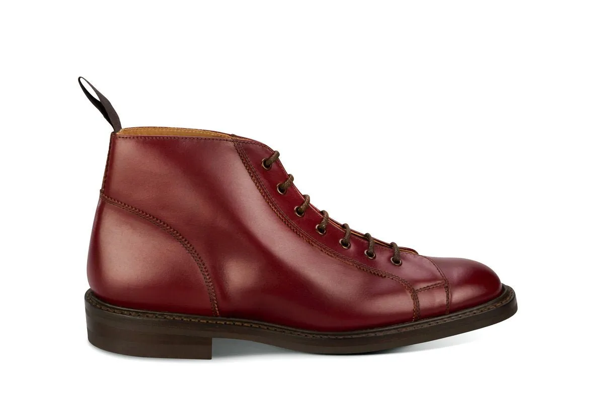 Ethan Monkey Boot - Burgundy Calf sold by Tricker's