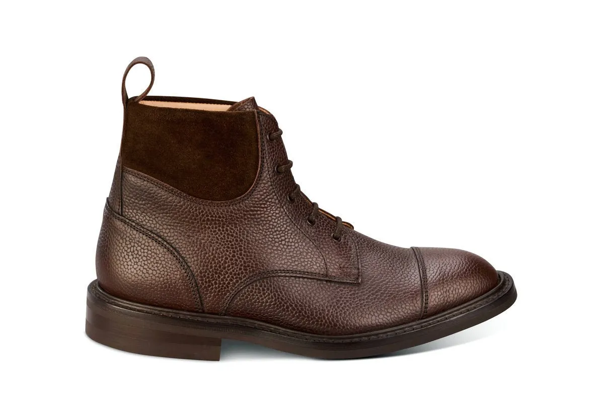 Charles Padded Boot - Brown Olivvia Scotch Grain sold by Tricker's