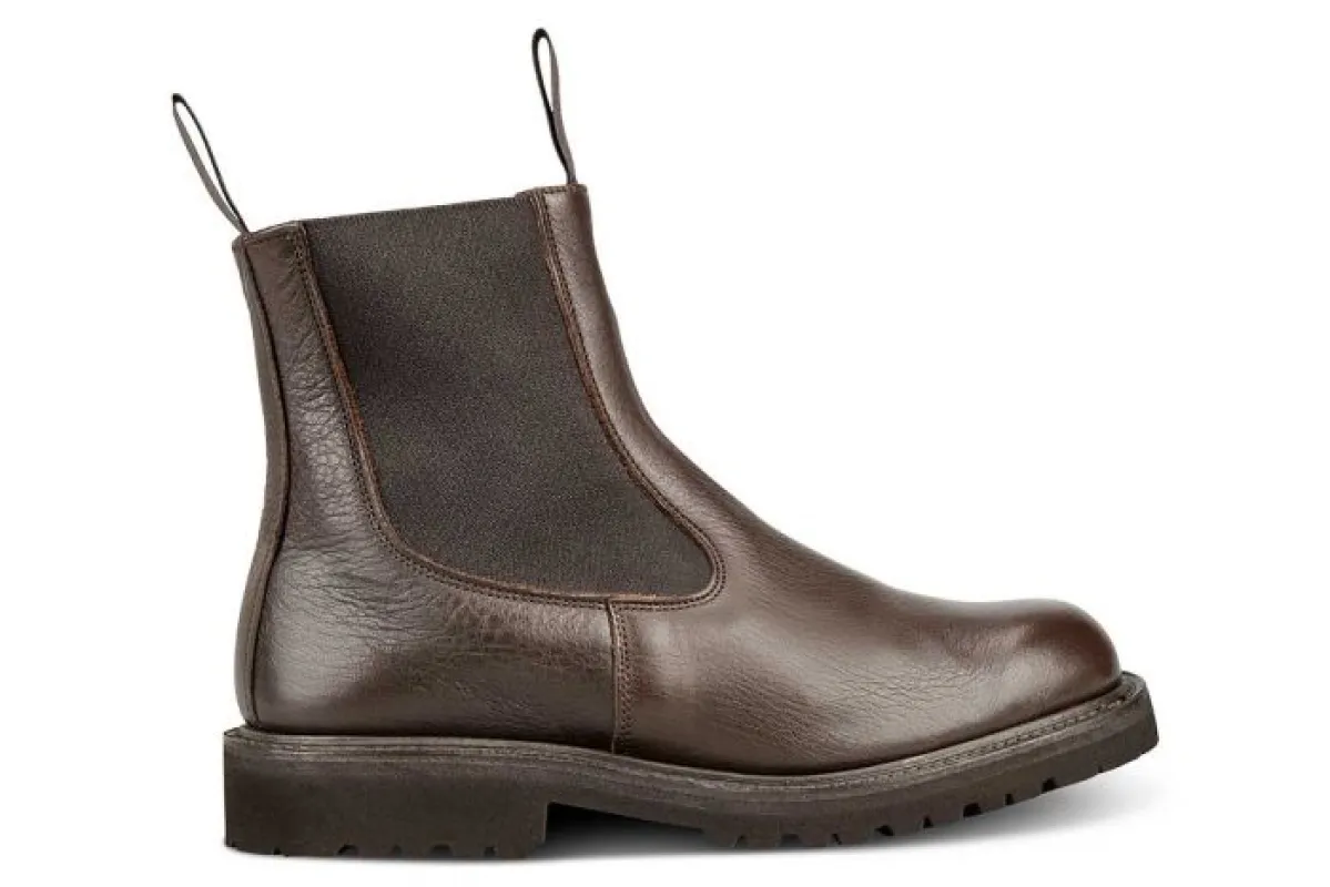 Paula Chelsea Boot - Olivvia Deerskin - Brown sold by Tricker's