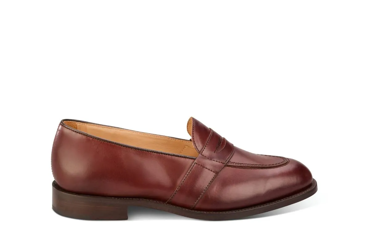 Alfred Penny Loafer - Burgundy Calf sold by Tricker's