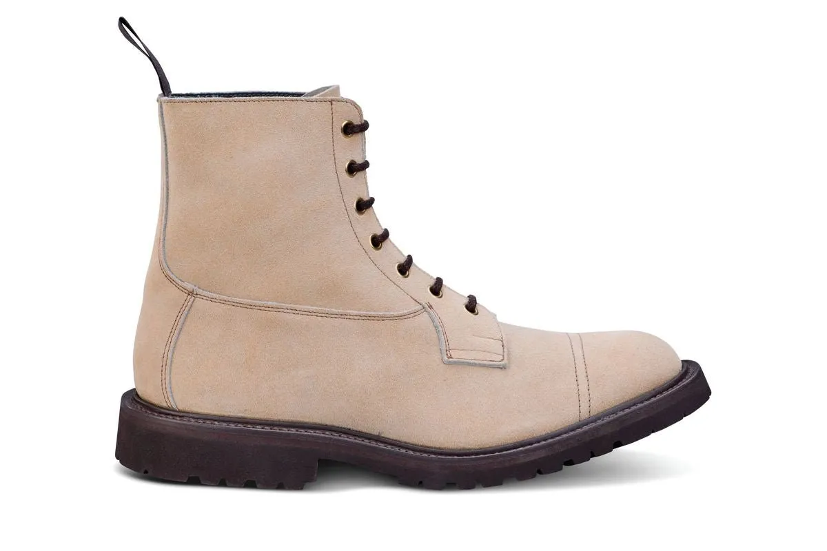 Burford Country Boot - Stone Suede sold by Tricker's