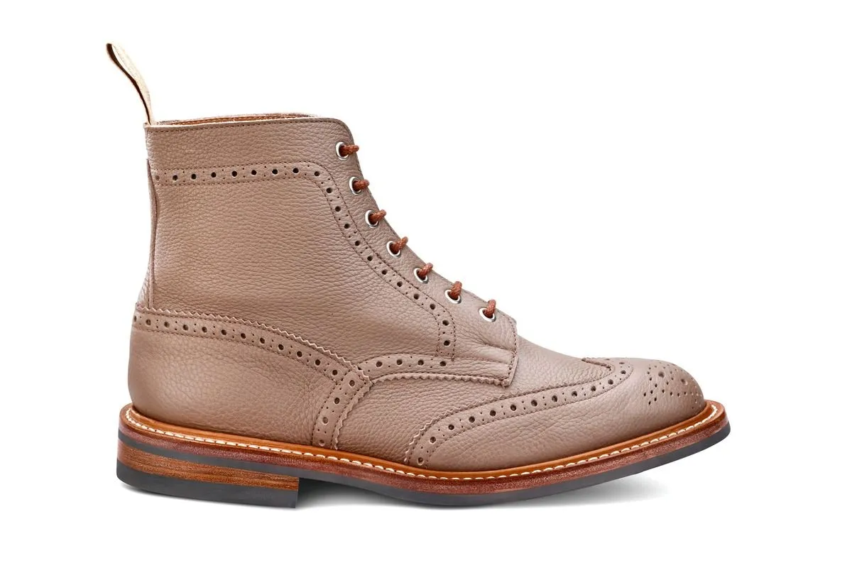Stow Country Boot - Taupe Shrunken Grain sold by Tricker's