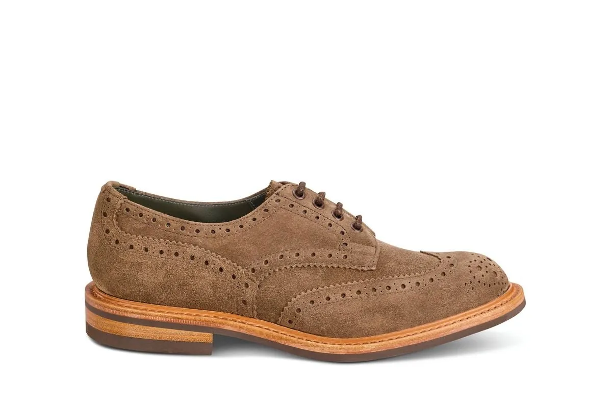 Bourton Country Shoe - Flint Janus Suede sold by Tricker's