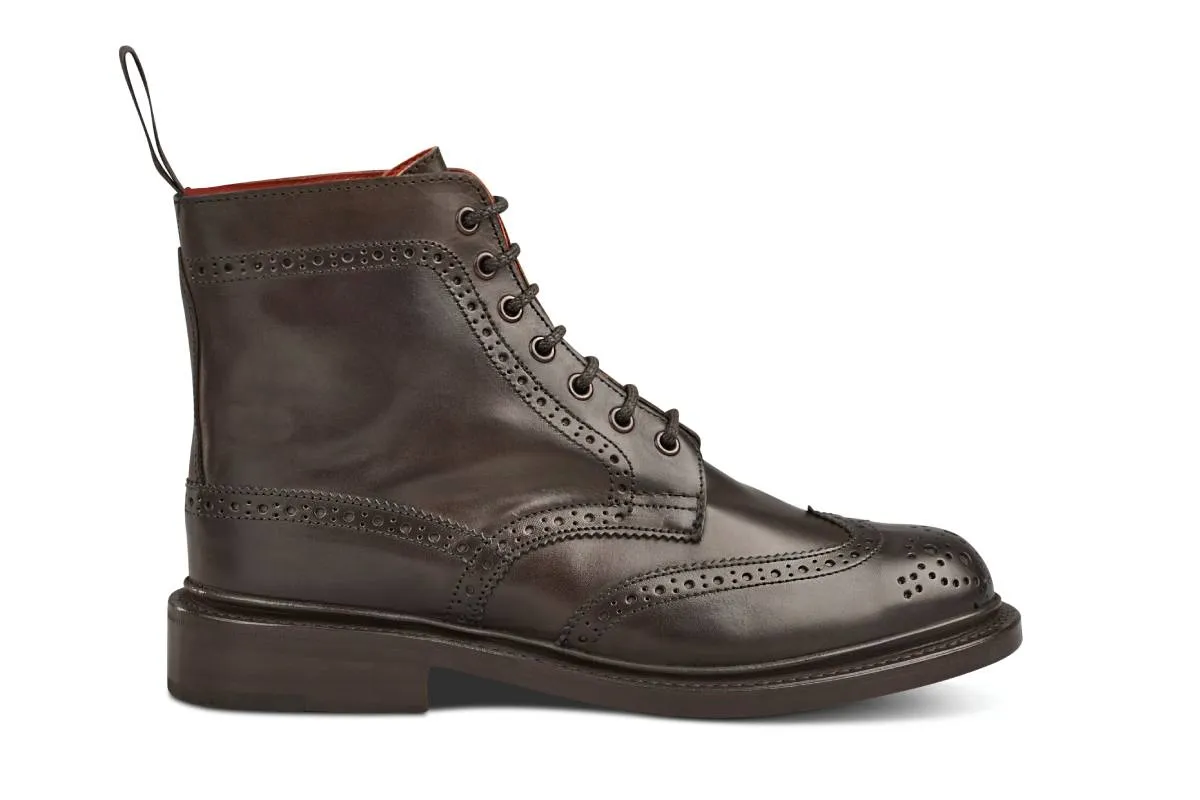 Stephy Brogue Boot - ESPRESSO BURNISHED sold by Tricker's