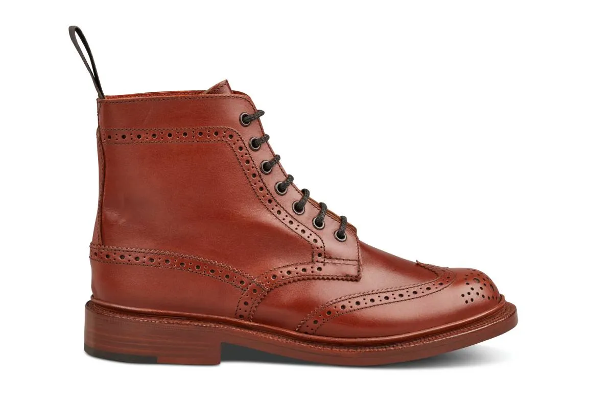 Stephy Brogue Boot - MARRON ANTIQUE sold by Tricker's