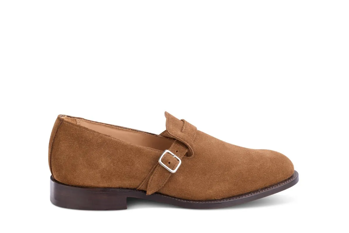 Niles Single Buckle Loafer - Snuff Repello Suede made by Tricker's