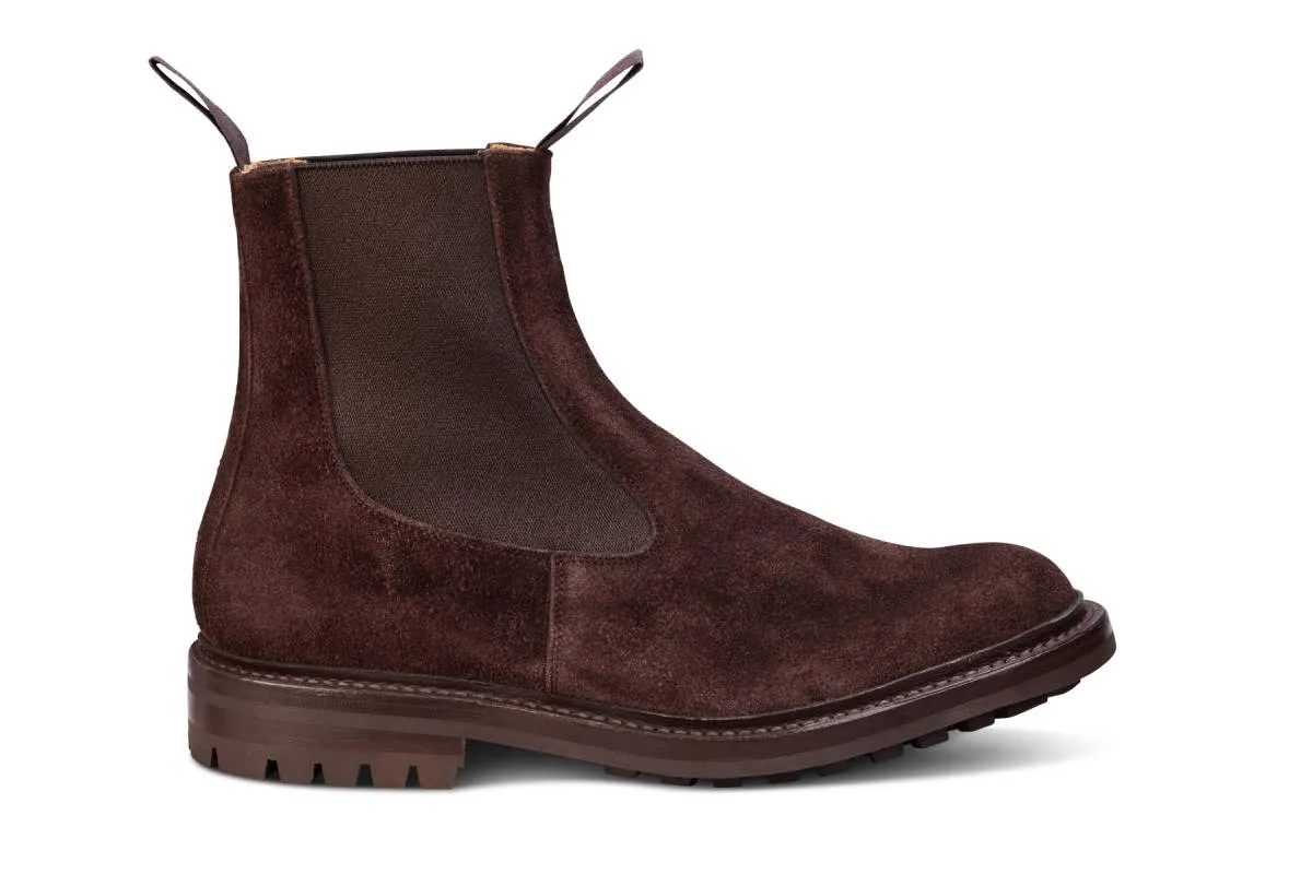 Stephen Chelsea Boot - Charcoal Hairy Suede sold by Tricker's