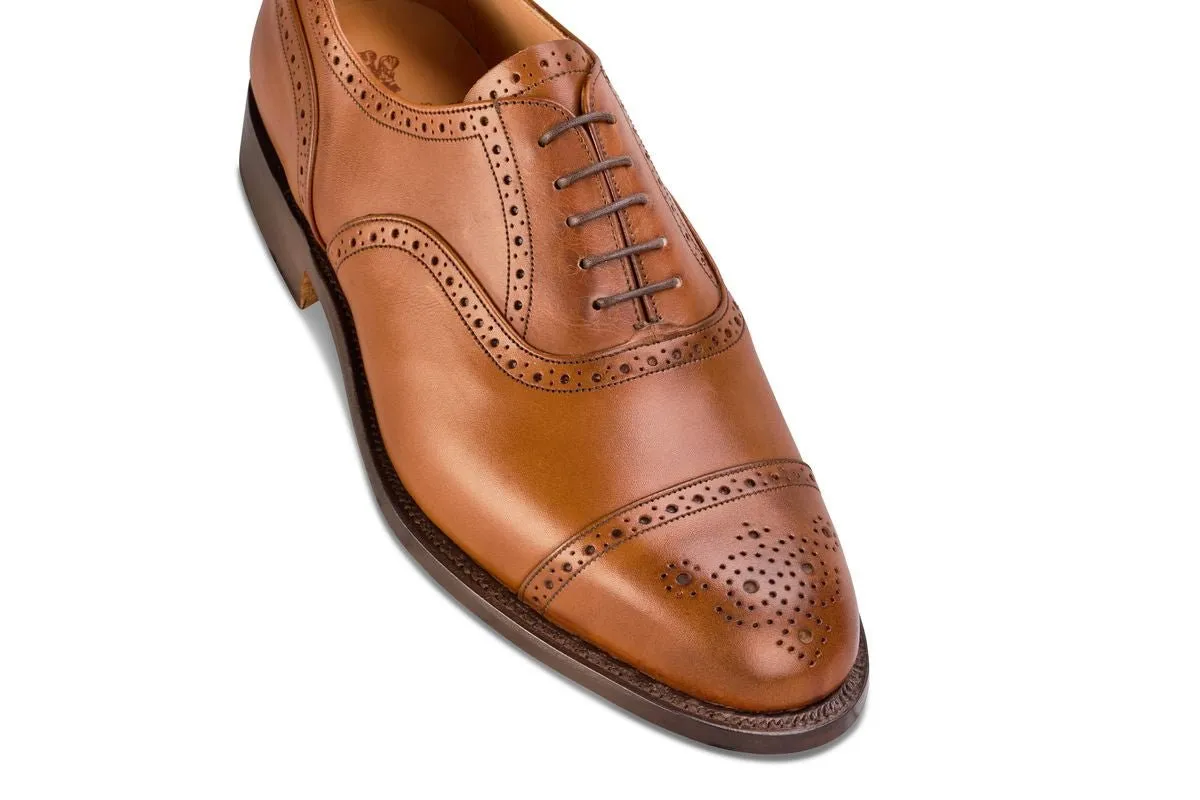 Cambridge JS9518 Brogue Toecap Oxford City Shoe - Beechnut (Multiple Width Fittings) sold by Tricker's product image thumbnail 2