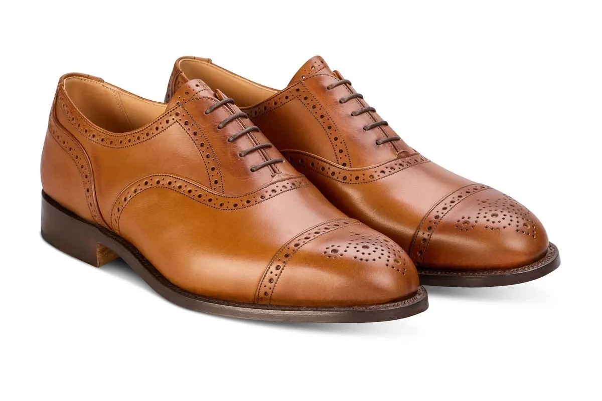 Cambridge JS9518 Brogue Toecap Oxford City Shoe - Beechnut (Multiple Width Fittings) sold by Tricker's product image thumbnail 3