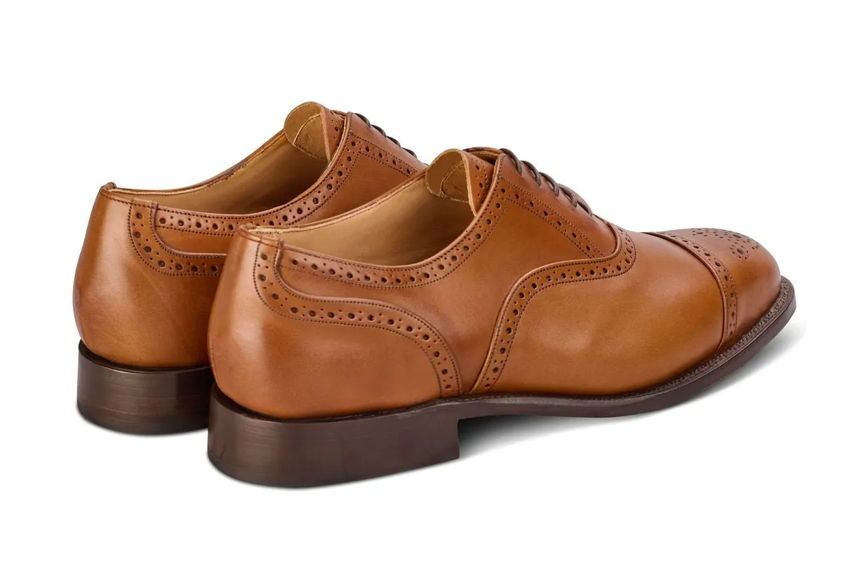 Cambridge JS9518 Brogue Toecap Oxford City Shoe - Beechnut (Multiple Width Fittings) sold by Tricker's product image thumbnail 4