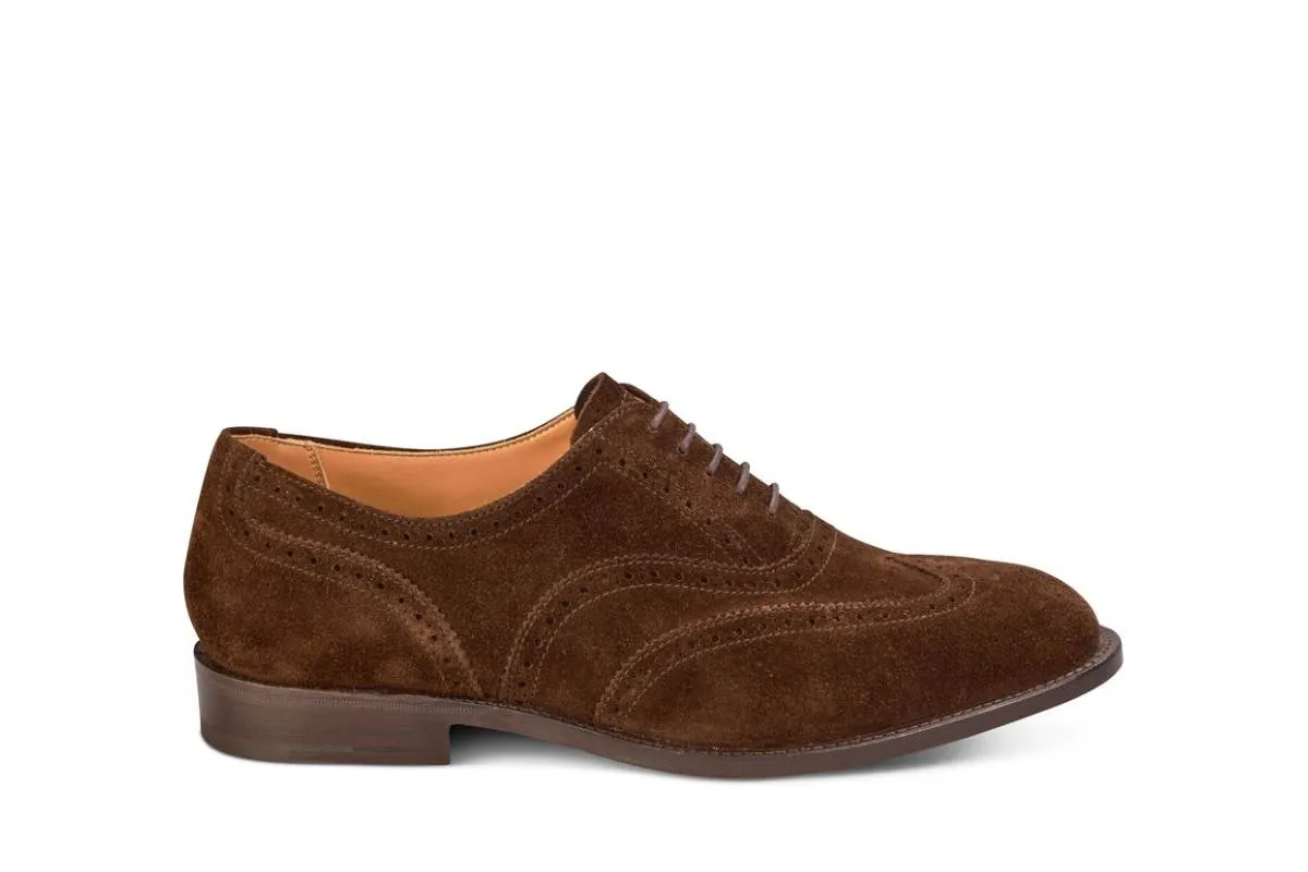 Epsom JS9524 Brogue Oxford City Shoe - Chocolate (Multiple Width Fittings) sold by Tricker's