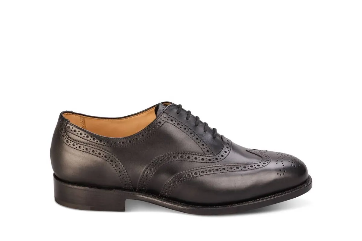 Epsom JS9524 Brogue Oxford City Shoe - Black (Multiple Width Fittings) sold by Tricker's