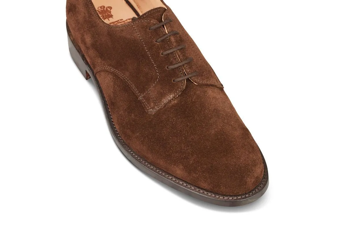 Wiltshire Plain Derby City Shoe - Chocolate Repello Suede sold by Tricker's product image thumbnail 2