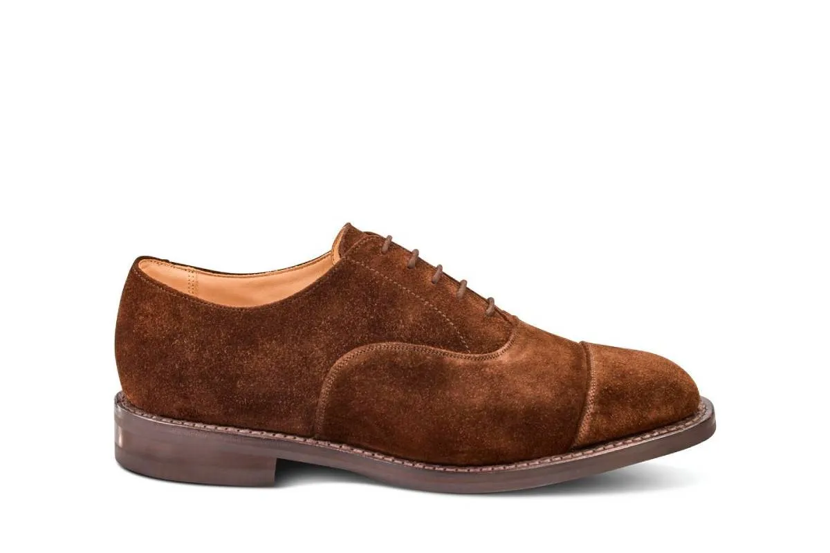 Regent Plain Toecap Oxford City Shoe - Chocolate Repello sold by Tricker's