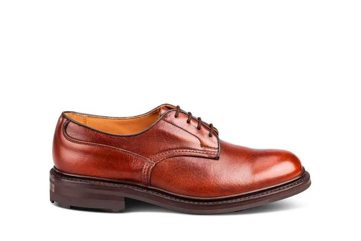 Woodstock Plain Derby Country Shoe - Caramel Kudu sold by Tricker's