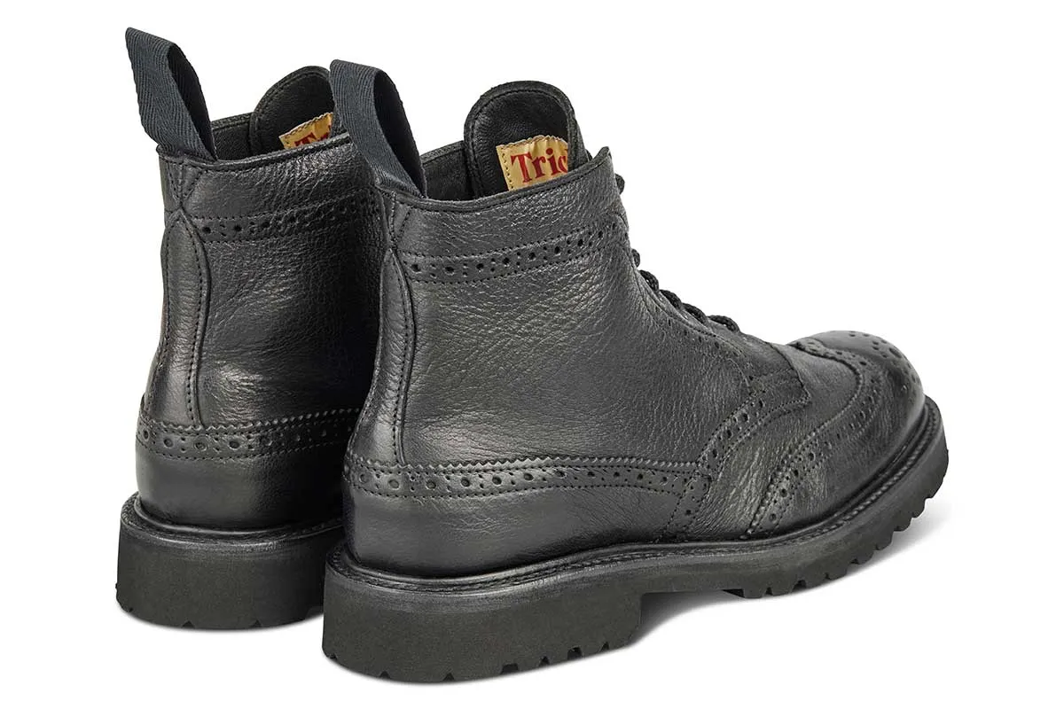 Stephy Brogue Boot - Olivvia Deerskin - Black sold by Tricker's product image thumbnail 4