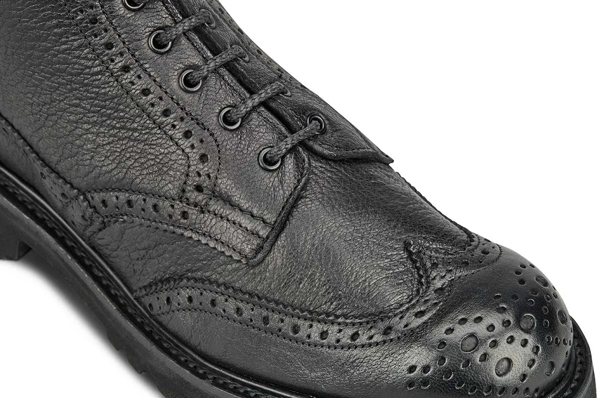 Stephy Brogue Boot - Olivvia Deerskin - Black sold by Tricker's product image thumbnail 2