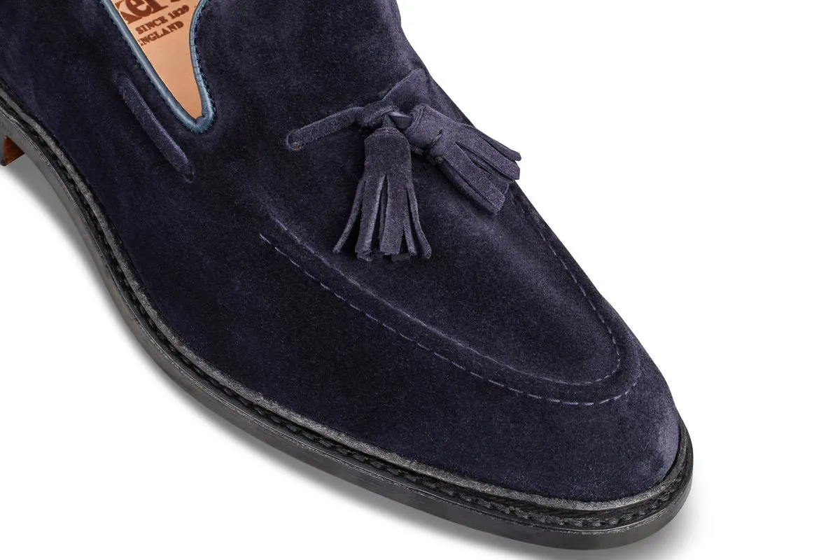 Elton Tassel Loafer - Navy Suede sold by Tricker's product image thumbnail 2