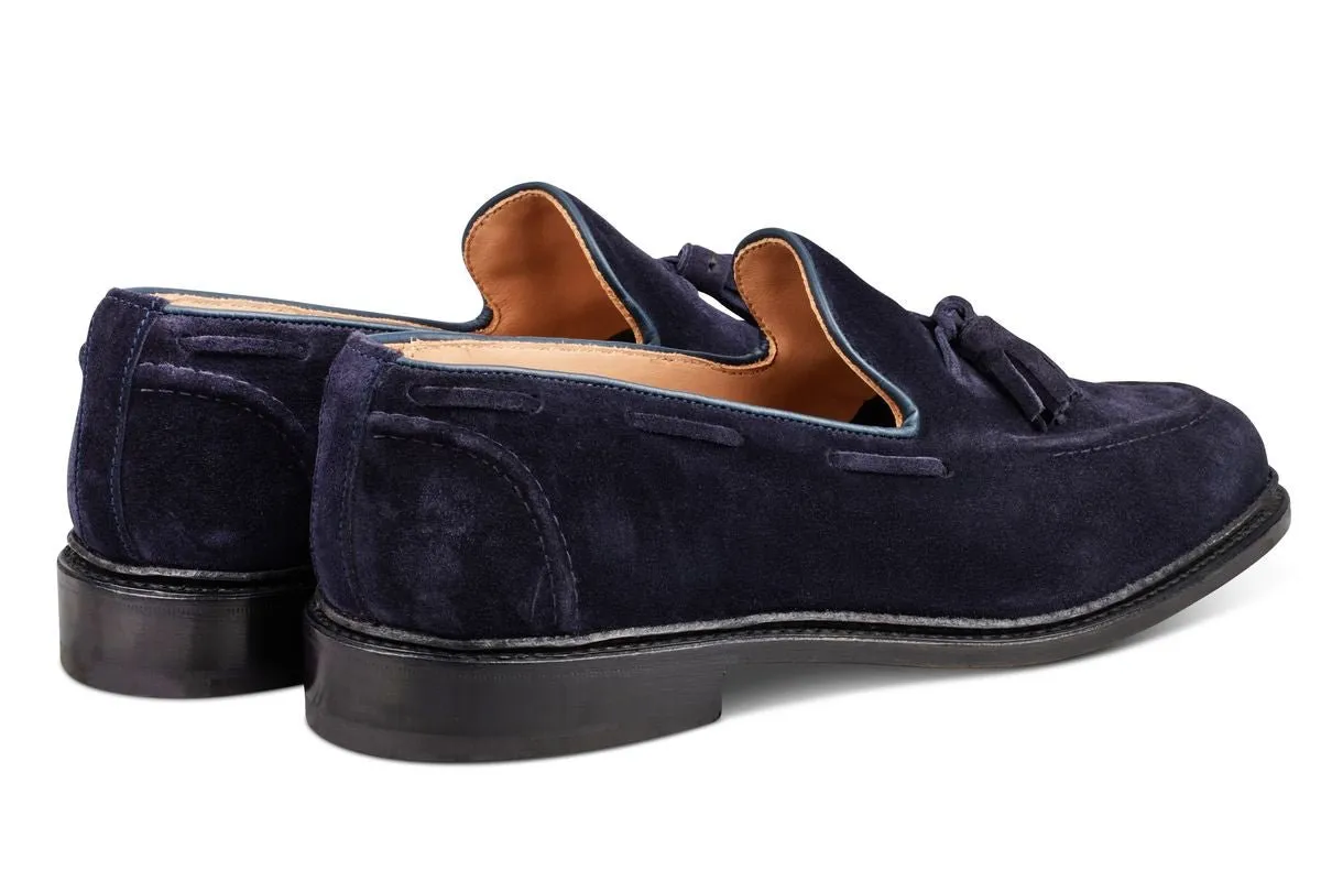 Elton Tassel Loafer - Navy Suede sold by Tricker's product image thumbnail 4