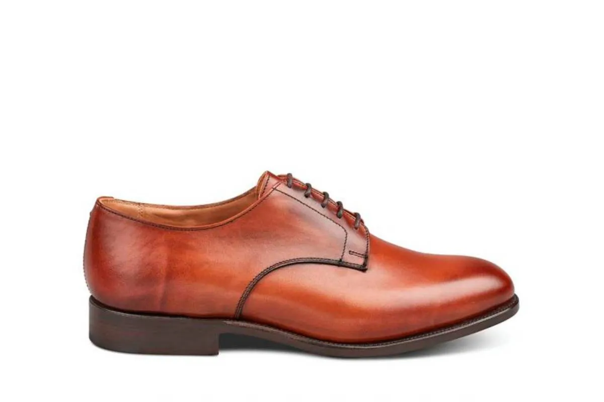 Wiltshire Plain Derby City Shoe - Chestnut sold by Tricker's