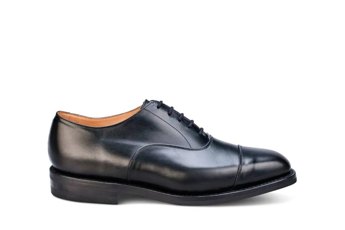Regent Plain Toecap Oxford City Shoe - Black sold by Tricker's