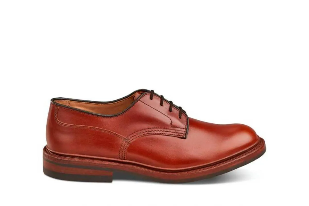 Woodstock Plain Derby Shoe - Marron Antique sold by Tricker's