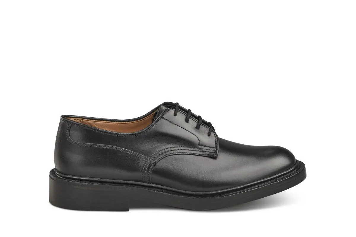 Woodstock Plain Derby Shoe - Black sold by Tricker's