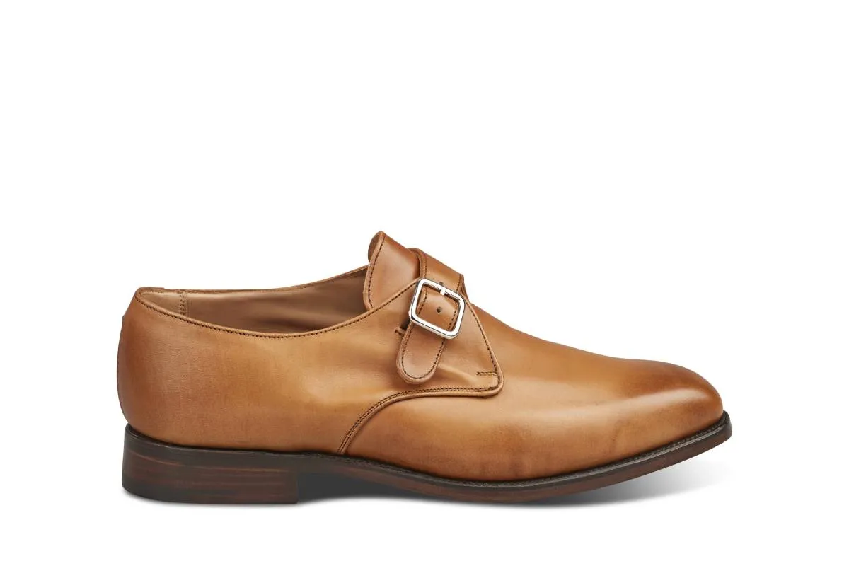 Mayfair Single Buckle Monk Shoe - 1001 Burnished sold by Tricker's
