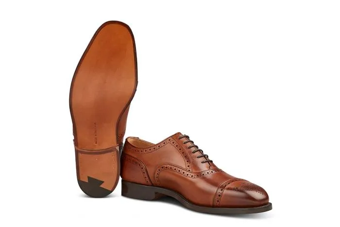 Kensington Toecap Oxford City Shoe - Beechnut Burnished sold by Tricker's product image thumbnail 5